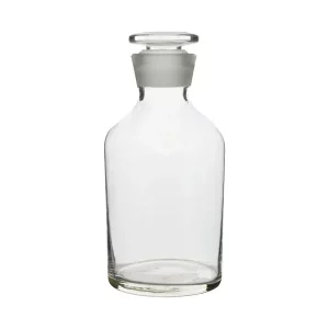 Flacon en verre transparent pour réactif, col large, avec bouchon en verre odil-shop.fr