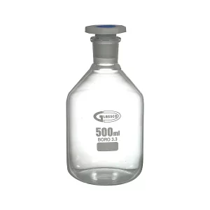 Flacon en verre transparent pour réactif, col étroit, avec bouchon en PP odil-shop.fr