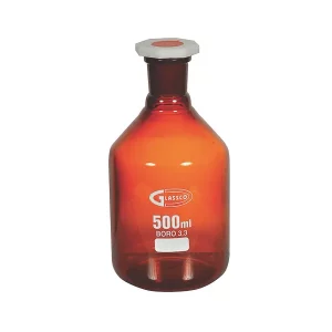 Flacon en verre ambré pour réactif, col étroit avec bouchon en PP odil-shop.fr